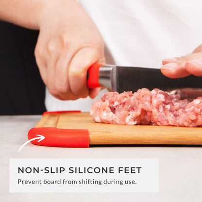 Premium Series 12 x 16 x 1/4 Cutting Board - Non Slip & Color Code - Large