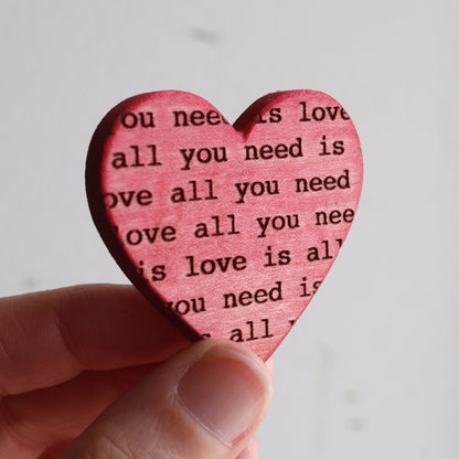Engraved Heart Magnets