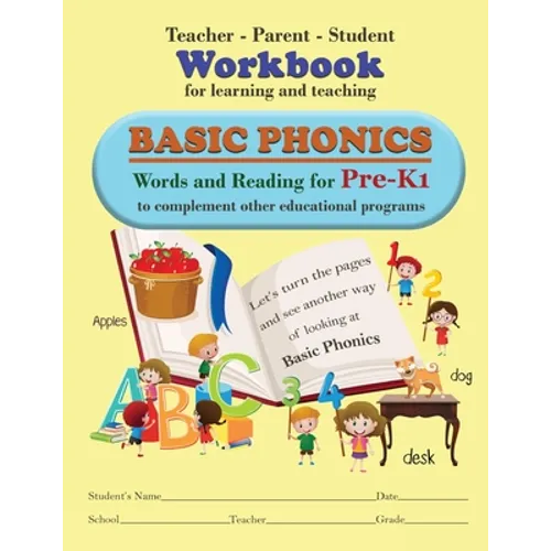 Teacher-Parent-Student Workbook for Learning and Teaching Basic Phonics - Paperback