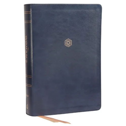 Niv, the Woman's Study Bible, Leathersoft, Blue, Full-Color, Thumb Indexed: Receiving God's Truth for Balance, Hope, and Transformation - Imitation Leather