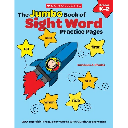 The the Jumbo Book of Sight Word Practice Pages: 200 Top High-Frequency Words with Quick Assessments - Paperback