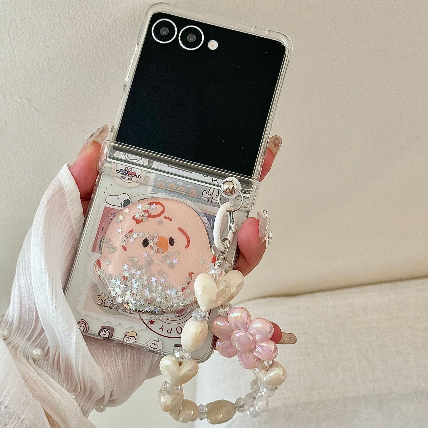 Cartoon Snoopy Samsung Suitable For Zflip7 Phone Case