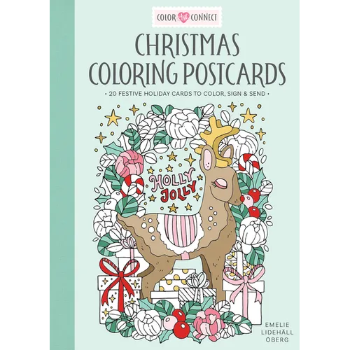 Christmas Coloring Postcards: 20 Festive Holiday Cards to Color, Sign, and Send - Paperback