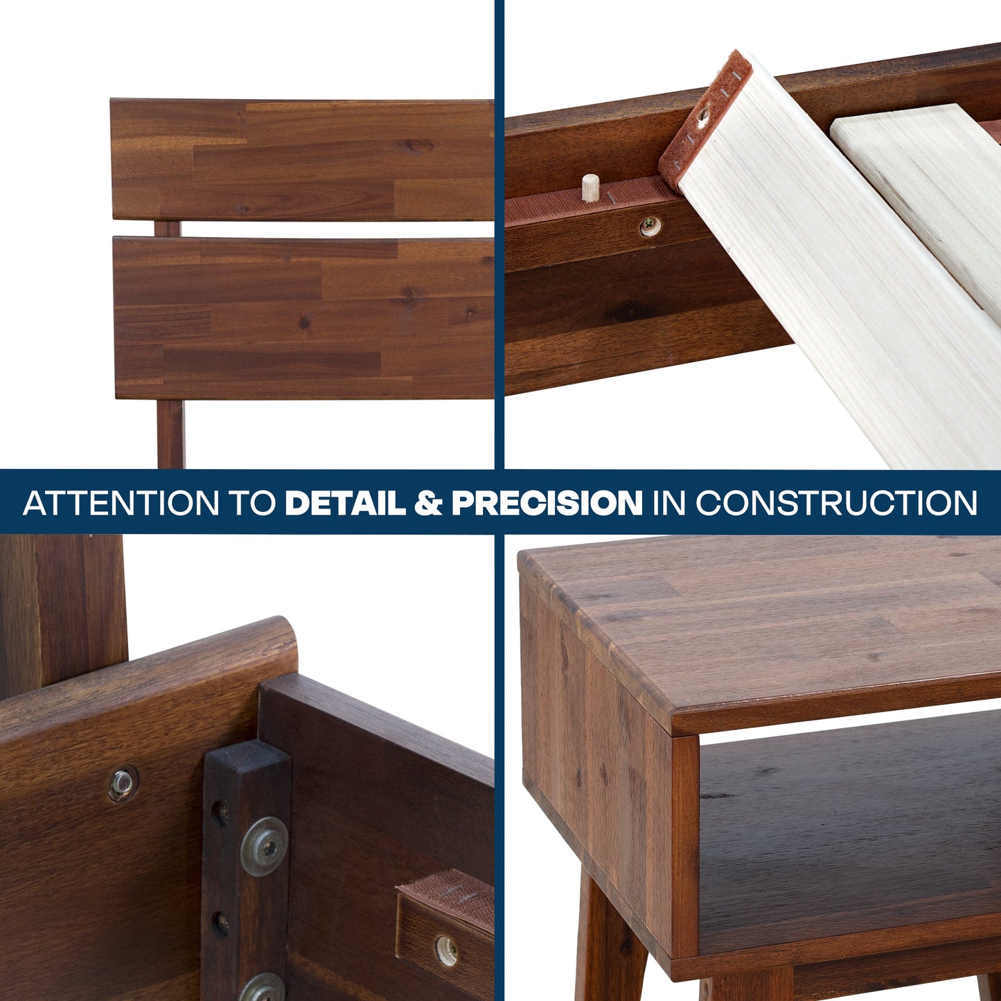 Aurora Solid Wood Bed Frame
