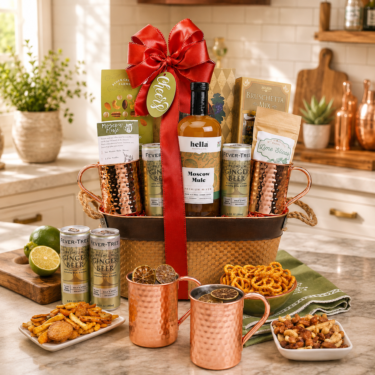 Moscow Mule Handcrafted Cocktail Gift Basket