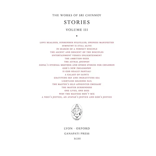 Sri Chinmoy: Stories III - Hardcover