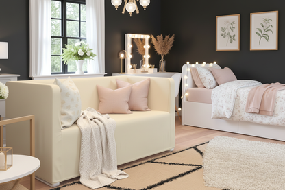Farmhouse Beige European Linen Slipcover – Compatible with IKEA Knopparp Sofa (2-Seater or 3-Seater)