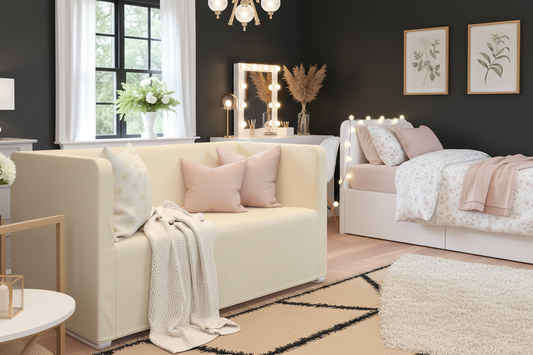 Farmhouse Beige European Linen Slipcover – Compatible with IKEA Knopparp Sofa (2-Seater or 3-Seater)