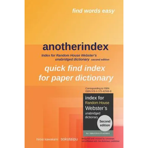 anotherindex: Index for Random House Webster's unabridged dictionary second edition - Paperback