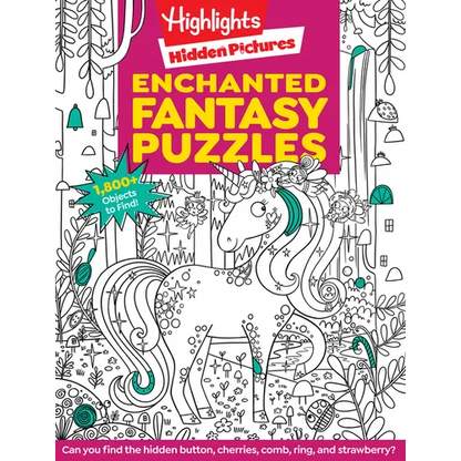 Enchanted Fantasy Puzzles: Find Over 1,800 Hidden Objects Within This Fairy Tale Puzzle Book with Dragons, Fairies and Magical Creatures - Paperback