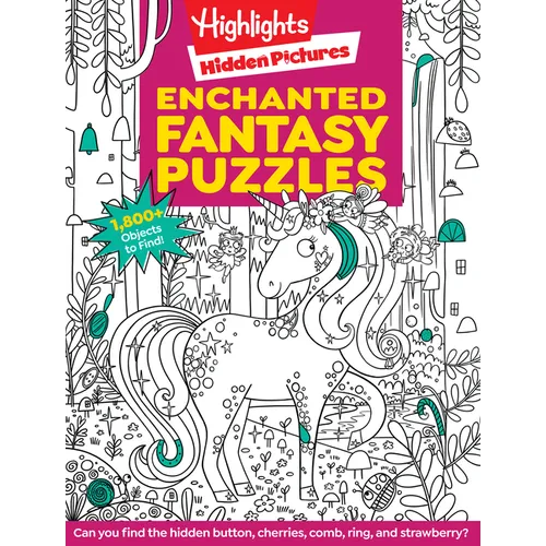 Enchanted Fantasy Puzzles: Find Over 1,800 Hidden Objects Within This Fairy Tale Puzzle Book with Dragons, Fairies and Magical Creatures - Paperback
