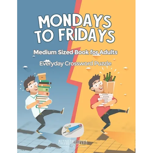 Mondays to Fridays Everyday Crossword Puzzle Medium Sized Book for Adults - Paperback