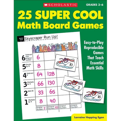 25 Super Cool Math Board Games: Easy-To-Play Reproducible Games That Teach Essential Math Skills - Paperback