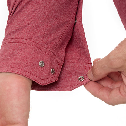 Crimson Pearl Snap Shirt | Long Sleeve