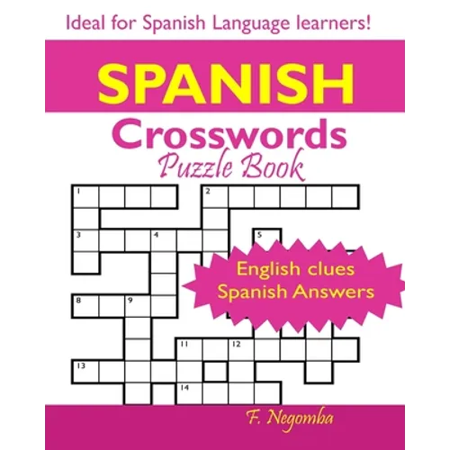 SPANISH Crosswords Puzzle Book - Paperback