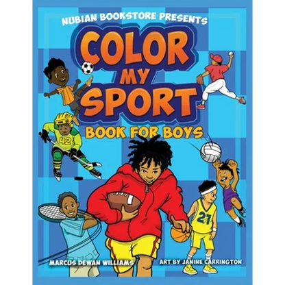 Nubian Bookstore Presents Color My Sport Book For Boys - Paperback