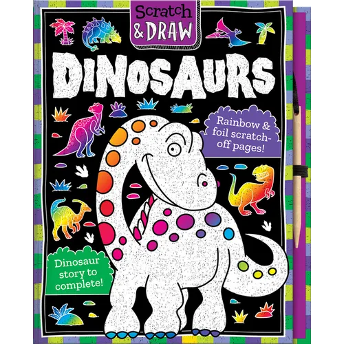 Scratch and Draw Dinosaurs - Hardcover