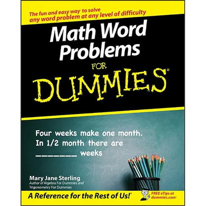 Math Word Problems for Dummies - Paperback