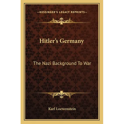 Hitler's Germany: The Nazi Background To War - Paperback