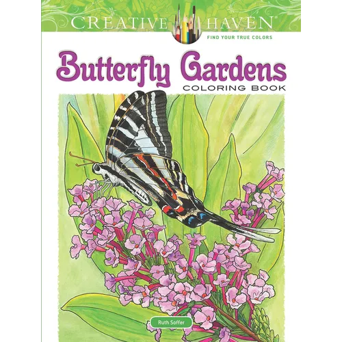 Creative Haven Butterfly Gardens Coloring Book - Paperback