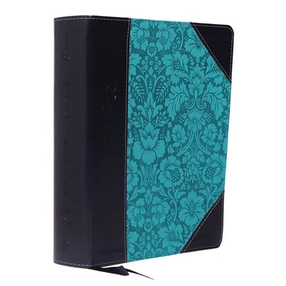 NKJV, Journal the Word Reference Bible, Imitation Leather, Blue, Red Letter Edition, Comfort Print: Let Scripture Explain Scripture. Reflect on What Y - Imitation Leather