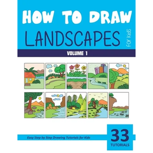 How to Draw Landscapes for Kids - Volume 1 - Paperback