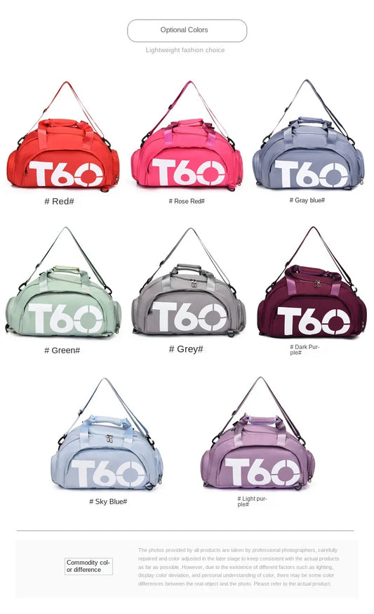 Multifunctional Waterproof Gym Duffel Bag – Large Travel Sports Backpack with Shoe Compartment