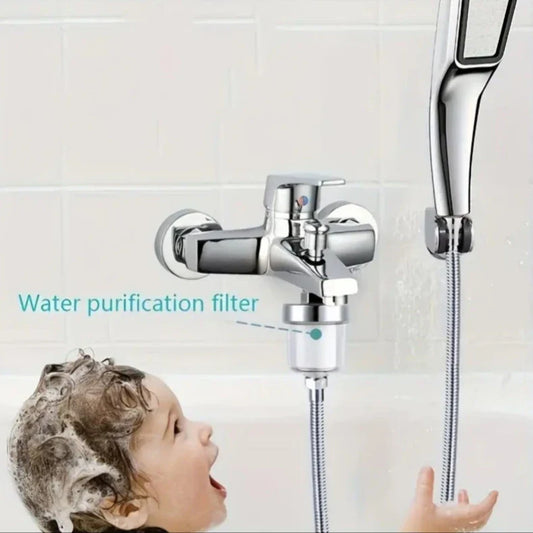 Household Water Purifier ABS Shower Pre-Filter for Chlorine Removal Bathroom Water Heater Tap Water Purifier for Toilet Washing