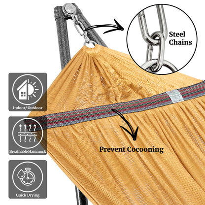 Tranquillo Universal Hammock with Medium Size Stands for Ultimate Relaxation - Ideal Universal Hammock Stands - Medium Size