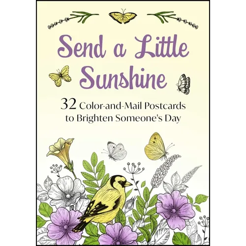 Send a Little Sunshine: 24 Color-And-Mail Postcards to Brighten Someone's Day - Hardcover