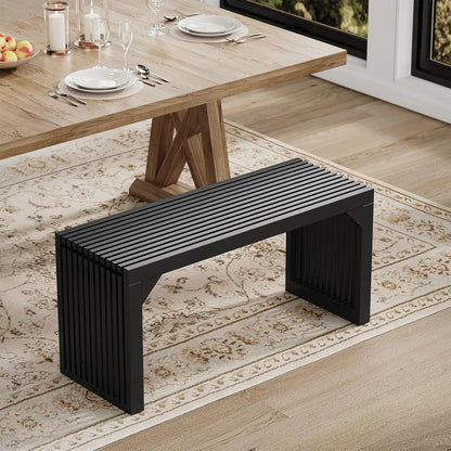 Hausvita HiKingQueens 35" Dining Bench, Indoor Wood Bench for Entryway,Living Room,Kitchen and Bedroom (Nature, Long Bench)