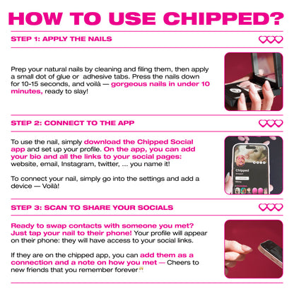 Cherrysh Me 🍒 NFC Nails That Share Your Socials
