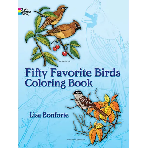 Fifty Favorite Birds Coloring Book - Paperback