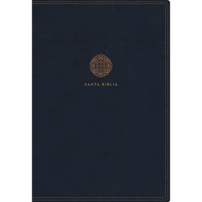 Rvr60, Santa Biblia, Letra Supergigante, Leathersoft, Azul, Con Índice Y Cierre, Comfort Print - Leather