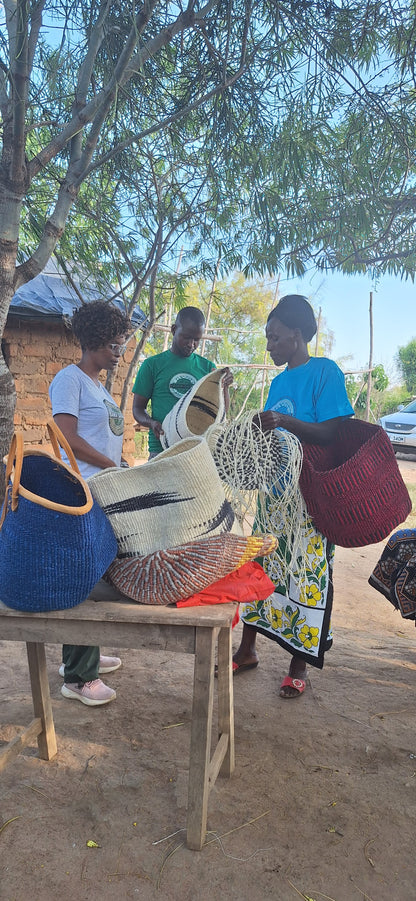 Resilient Handmade Sisal African Basket Tote Bag