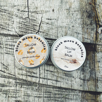 Tallow Lip Balm - Grass Fed, Infused with Calendula