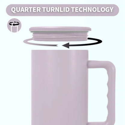 40oz Leak/Spill Proof lid sublimation Blank Tumbler with handle and stainless straw