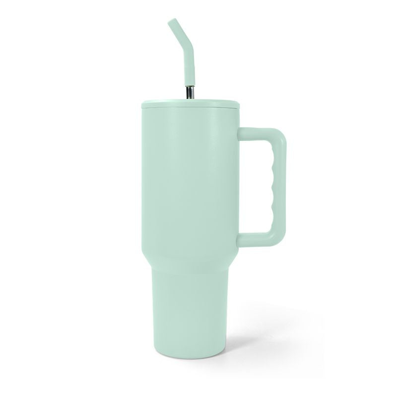 40oz Leak/Spill Proof lid sublimation Blank Tumbler with handle and stainless straw