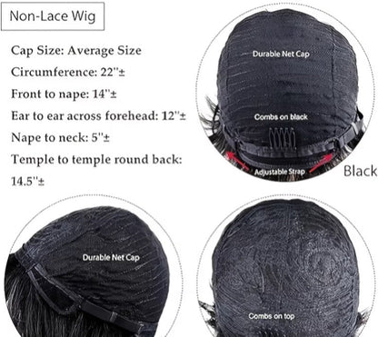 Human Hair Pixie Cut Wig