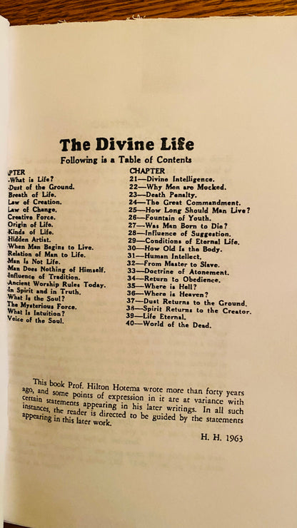 The Divine Life — Hilton Hotema