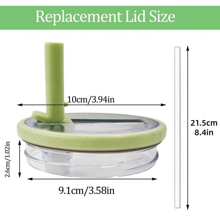 40oz Tumbler Leak Proof Flip Top Screw on Lid Replacement Compatible with Stanley (Includes Straw)