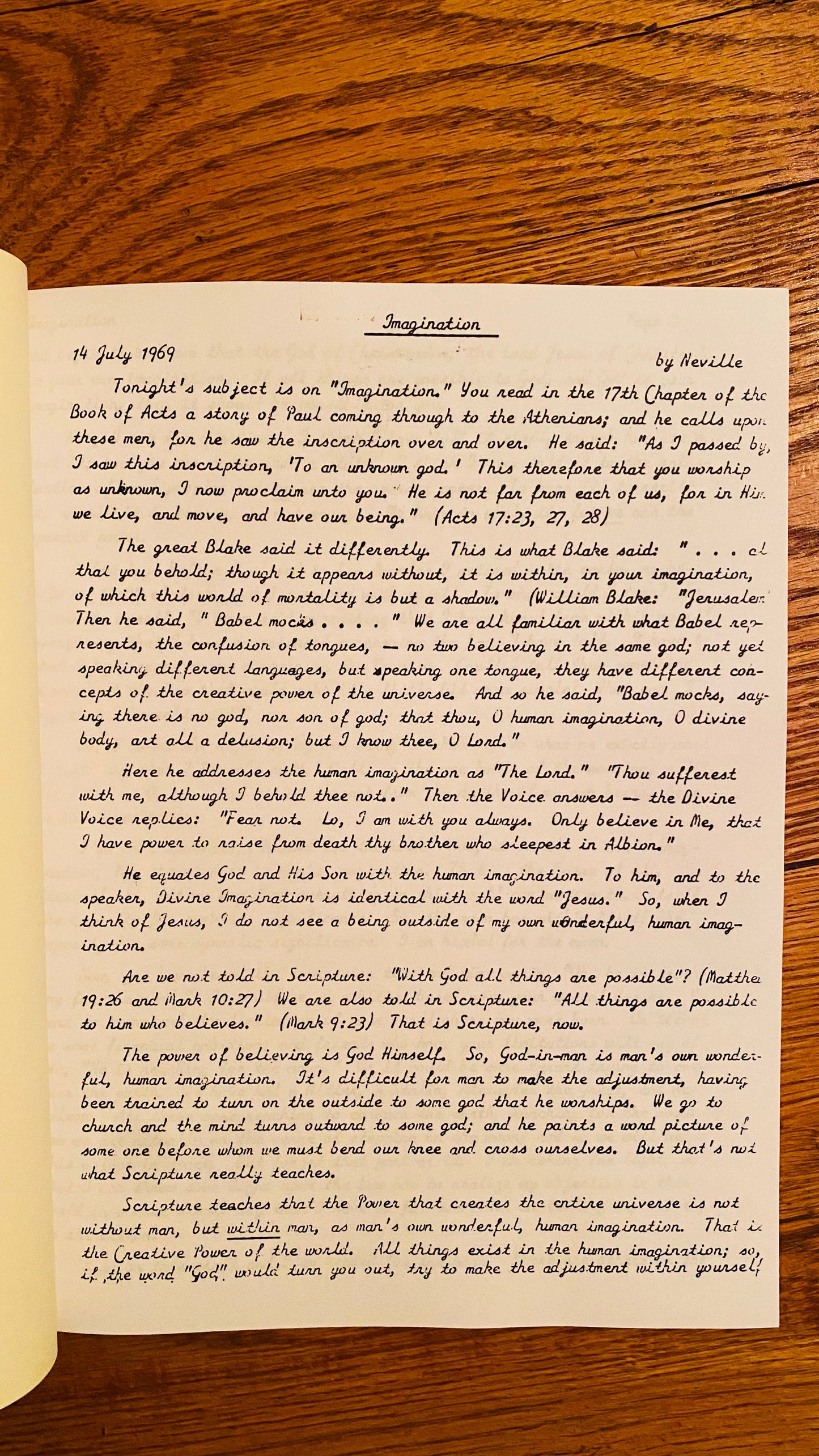 Imagination — Neville Goddard