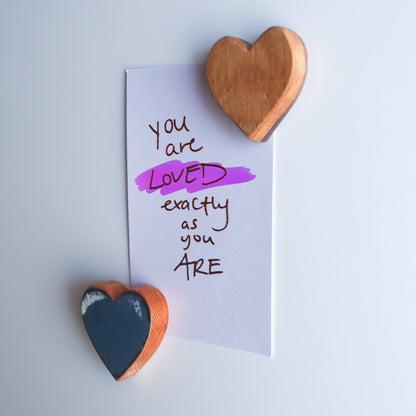 Wooden Heart Magnets
