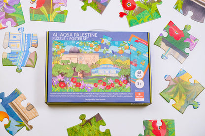 DEENIN Kids' Al-Aqsa Palestine Puzzle + Poster Set