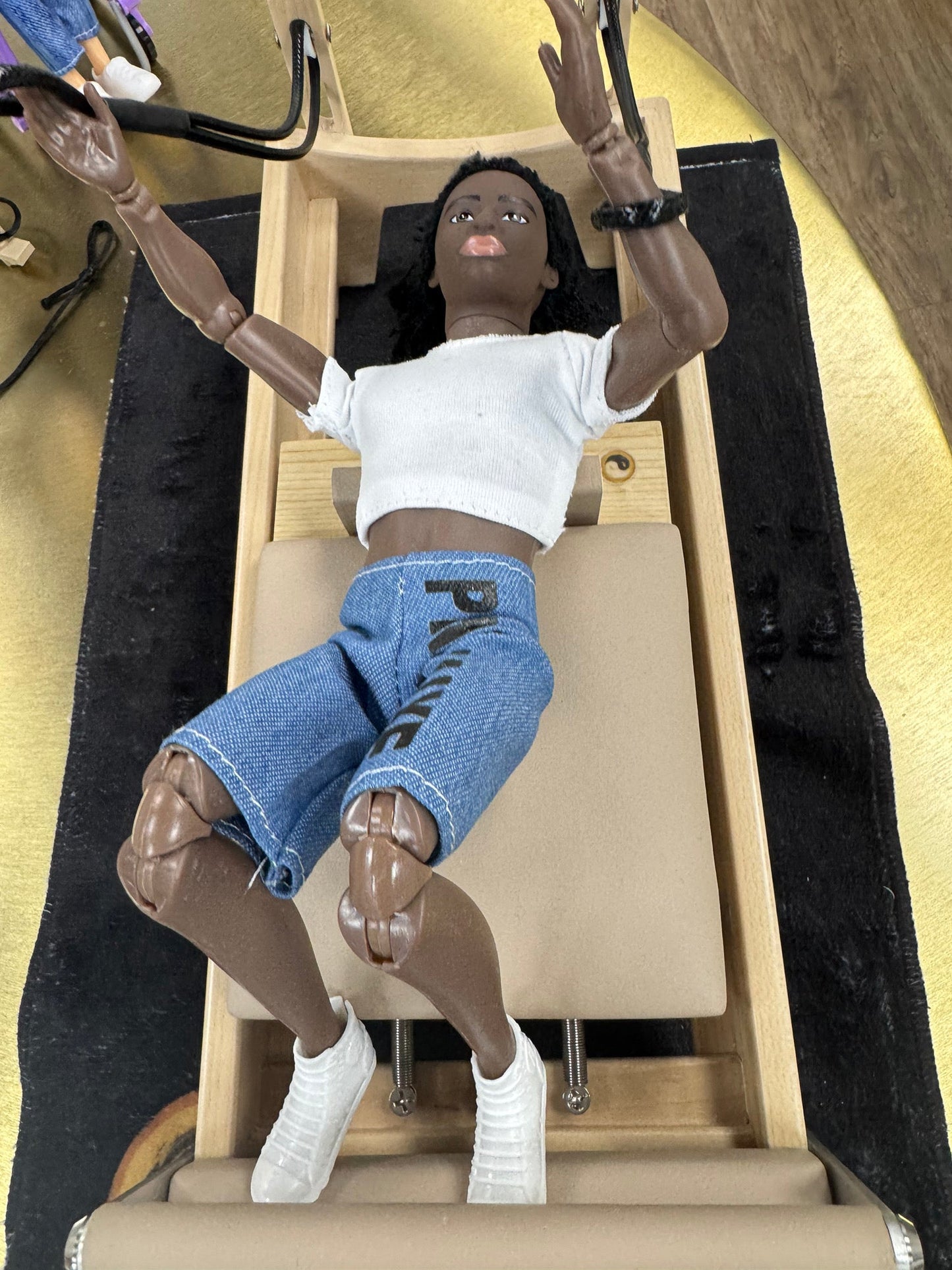PersonalHour Mini Wooden Pilates Reformer Model – Collectible Desktop Display Toy - AC00512
