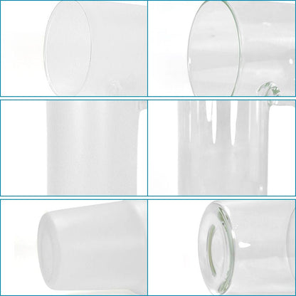 32oz or 40oz Personalized custom Sublimation Clear or Frost Glass Tumbler, Mug, Cup with Handle