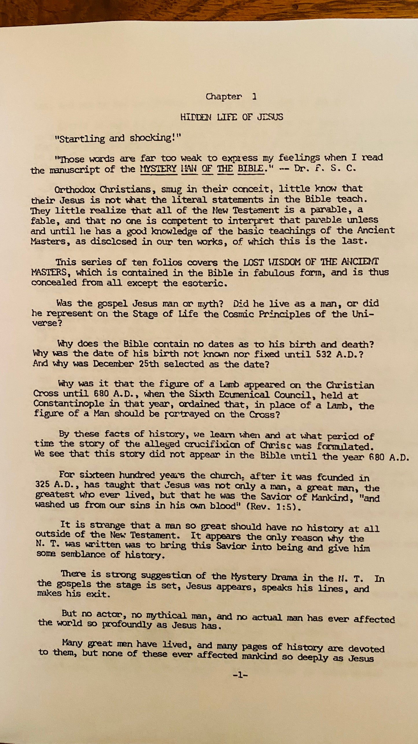 Mystery Man of the Bible — Hilton Hotema