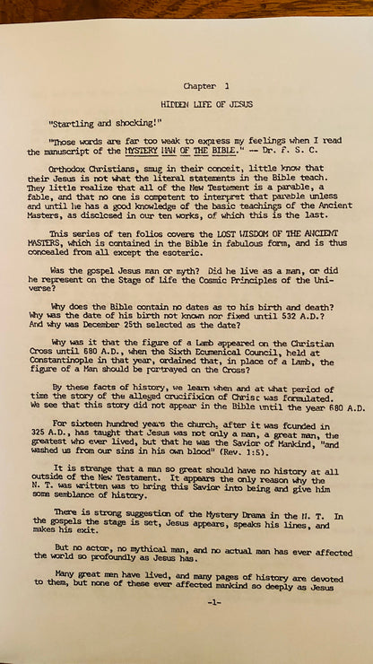 Mystery Man of the Bible — Hilton Hotema