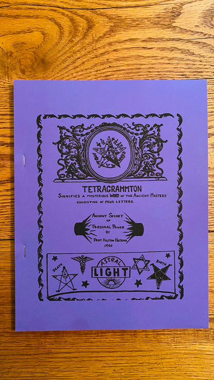 Ancient Secrets of Personal Power or Tetragrammaton — Hilton Hotema