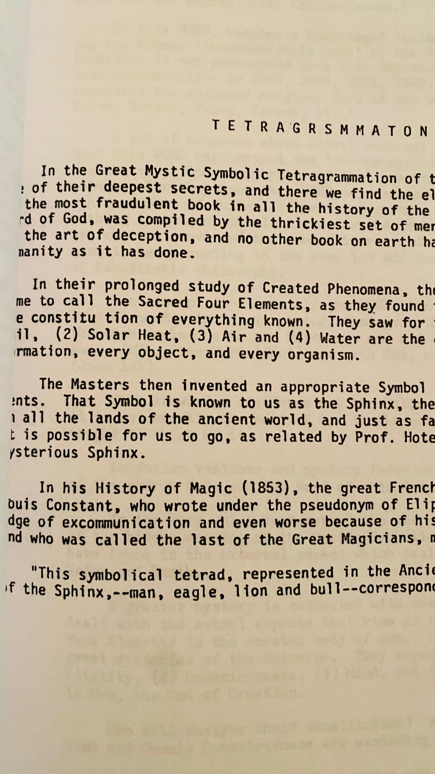 Ancient Secrets of Personal Power or Tetragrammaton — Hilton Hotema